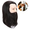 Salon Male Mannequin Head Human Hair Practice Hairdressing Training Head