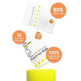 The Everyday Lab - Parches Anti-Náusea para Mareo en Niños, Prevención de Náuseas y Mareos por Movimiento, 100% Naturales, Duración 72 Horas, Resistente al Agua