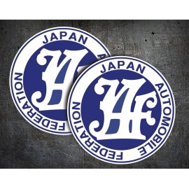 L1G JAPAN AUTOMOBILE FEDERATION DECAL STICKER JAF JDM RALLY DRIFT JAPANESE STICKERS