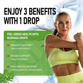 LYFE Moringa Leaves Drops - 6-in-1 Organic Herbal Blend with Maca Root & Panax Ginseng for Daily Energy, Immune & Antioxidant Support - 2 oz
