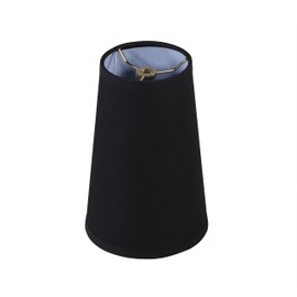 Aspen Creative 32163 Transitional Empire Shape Spider Construction Lamp Shade in Black, (4 1/4" x 6" x 9")