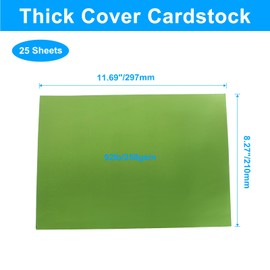 suiwotin 25 Sheets Green Metallic Cardstock Paper 8.5 x 11 Inch, A4 Size 250gsm/92lb Thick Card Stock, Cover Stock Paper for DIY Projects, Cards Making, Invitations, Decorations