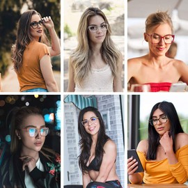 MEETSUN Blue Light Blocking Glasses for Women Anti Eyestrain Filter Blue Ray Computer Game Glasse&UV/Reduce Glare Lens (Pink Frame)