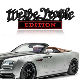 Pvotawp - Calcomanía clásica de We The People Edition, emblemas de metal para coche, calcomanía de camión, letras 3D, etiquetas de decoración para portón trasero, insignias de coche, pegatina