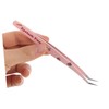 Ipetboom 3Pcs Stainless Steel Eyelash Tweezers High Precision Curved Tips