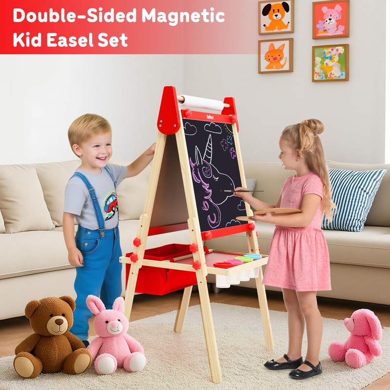 Belleur All-in-One Art Easel for Kids, Adjustable Double Sided Easel