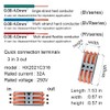 HENGXIA 15Pcs Wire Connectors 3 Conductor Compact Splicing, 3 Circuit