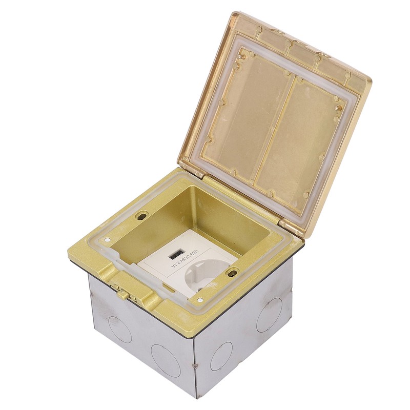 Floor Power Socket Embedded Installation USB Waterproof Dust Proof Recessed
