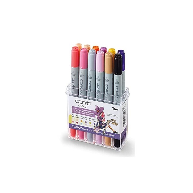 COPIC Ciao Marker Set of 12 Manga Set "Witch", Allround