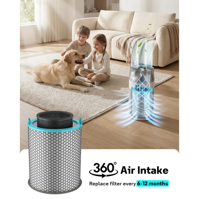 Leemone HJ10 Replacement Filter Compatible with Dyson HushJet Air Purifier