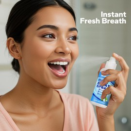 SmileShark Fresh Breath Spray (2 Pack), Mouth Moisturizer for Dry Mouth, Long Lasting Mint Flavor, 1.69 oz Travel Size, Alcohol-Free & Sugar Free, Natural Ingredients for Bad Breath Instant Fresh