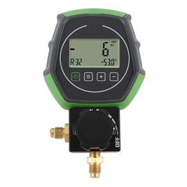 Digital Vacuum Gauge, HVAC Vacuum Tester, 0-6000KPa Ball Valve Design, HD Viewing Window, High Accuracy for Maintenance and Installation