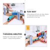 Happyyami Wooden Train Bridges Train Lifting Bridge 2 Level Crossing