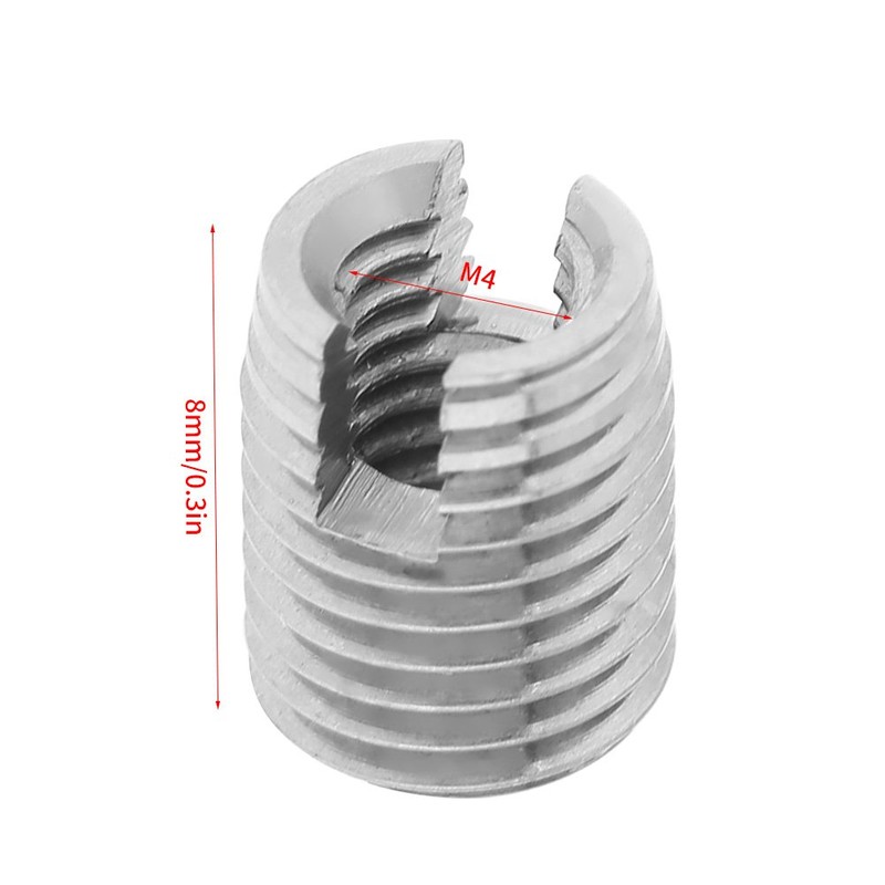 Oumefar 20pcs Self Tapping Thread Insert M4 x 8mm Self
