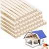 110 Pieces Square Wooden Sticks, Hardwood Sticks, Square Wooden Sticks
