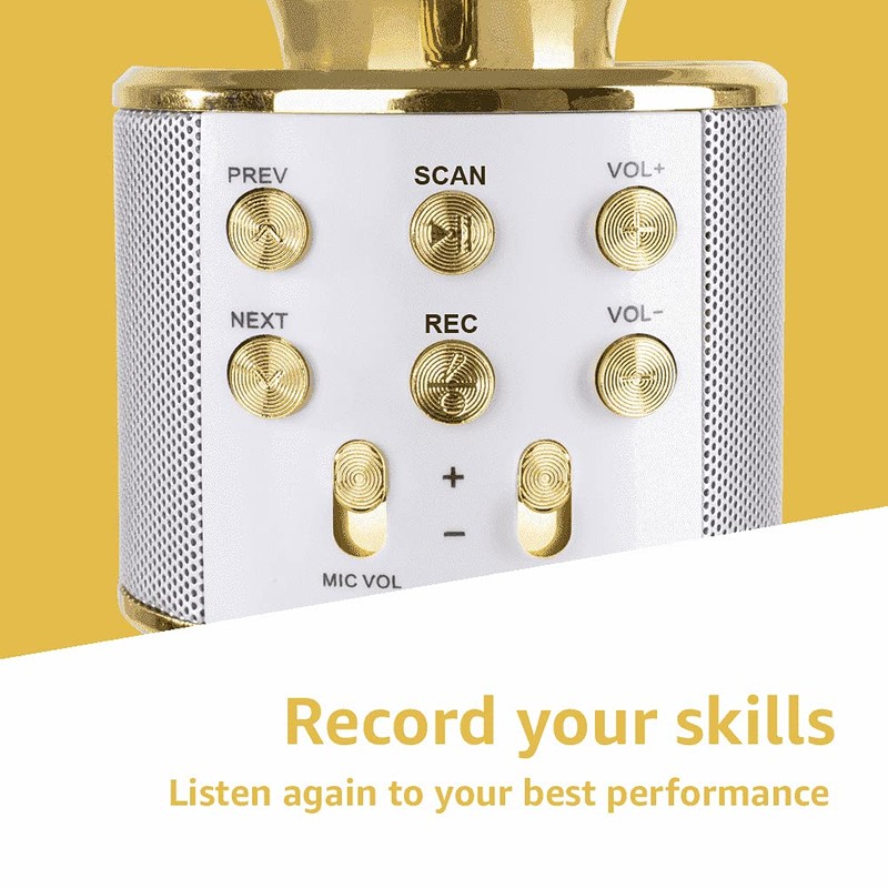 MAX KM01 Bluetooth Karaoke Microphone with Speaker, USB, Micro SD,