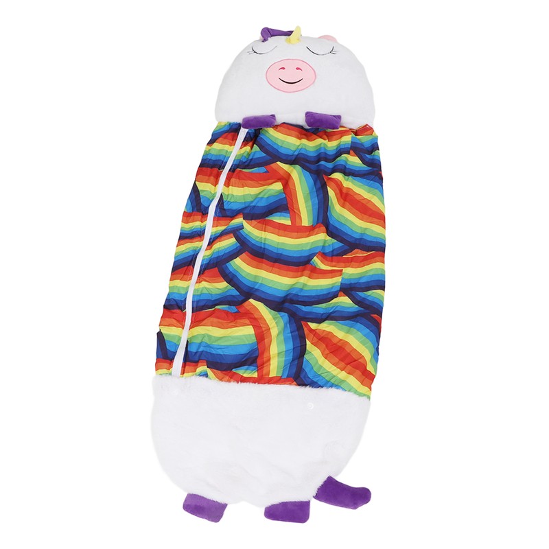 Kids Sleeping Bag Cartoon Animals Soft Plush Wearable Foldable Prevents