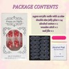 OHWODA 24pcs Snowflake Press On Nails - Short Square Glossy