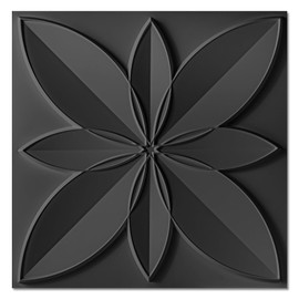 WOWSTAR 12-Pack 24"x24" Drop Ceiling Tiles, Waterproof Glue Up Ceiling Decor, Black