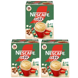 Nescafé Excella Fluffy Latte, Rich Deep Flavor, 26 Sticks x 3 Boxes