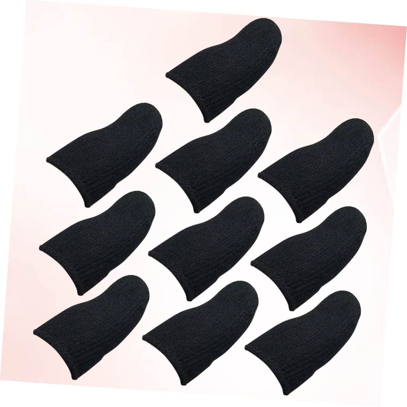 KICHOUSE 10 Pcs Breathable Screen Touch Finger Sleeves Elastic Slip
