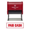 Paid Cash Self-Inking Office Rubber Stamp (Red) - X-Large