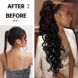 Extensión De Cabello Largo Y Ondulado En Forma De Maíz, Rizo