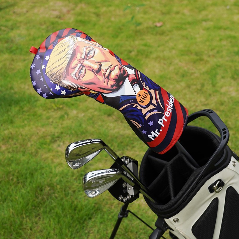 President Golf Head Covers, Funny Driver Headcover, Premium Leather Golf