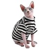 Sphynx Hairless Cat Red Stripe Breathable Summer Cotton T-Shirts Pet