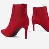 DREAM PAIRS Women's Red Suede Pointed Toe Stiletto High Heel