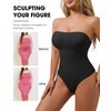 USEASY Thong Shapewear Tummy Control Shapewear Bodysuit Strapless Bodysuit Seamless