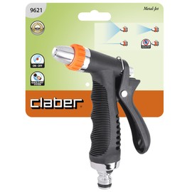 Claber 9621 Metal Beam Pistol Lance, Chrome Plated Brass