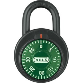 ABUS 78/50 Combination Padlock for Gym, Locker, School, 9/32 inch (7.14mm) Shackle Diameter (Green, 1)