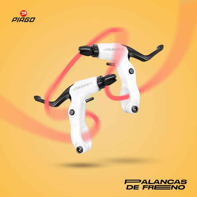 Palanca De Freno Mtb Bicicleta Aluminio Blanco