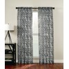 Easy Care Fabrics 257449 Zebra Printed Sheer Voile Rod Pocket 2 Pack Window Covering/Curtain/Drape/Panel/Treatment, 59"x 84"