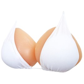 [ミコプエラ] 三角形 乳癌パッド シリコンバスト 人工乳房 左右2個セット 胸パッド (250グラム×2)
