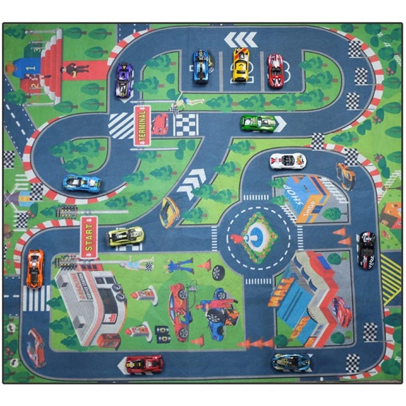 JTMM Carpet Playmat, 27.5 * 31.5in Great For Educational Road