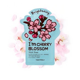 TONYMOLY I’m Cherry Blossom Sheet Mask – Korean Hydrating & Moisturizing Face Mask with Vitamin Infused Cherry Blossom Extract for Soothing Skin Care