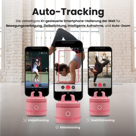 Pivo Pod Lite Sports Automatische Tracking auf 360 Grad Photo & Video Aufnahmen für Sports Training, Racket Sports, Tennis wie Handyhalterung Stativ, Rosa