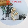 tanxuan Crystal Feather Brooch Pin for Women Men Rhinestones Lapel