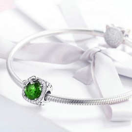 MUERDOU Birthstone Charm Fit for Charms Bracelet Bowknot Birthday Crystal Charms for Bracelet and Necklace 5