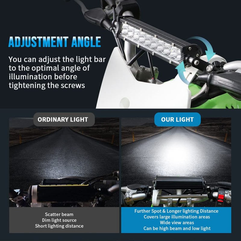 AUTOVIC Front Light Bar Kit, Motorcycle Adjustable Light Bar Kit