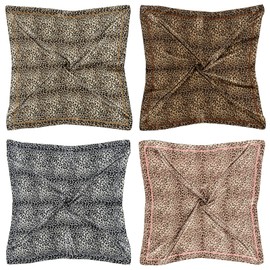 QBSM 4 Pcs 35'' Satin Head Scarf Silk Feeling Neck Scarves Hair Wrap for Sleeping Large Square Headscarf for Women