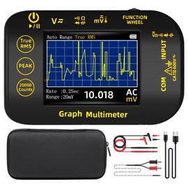 BSIDE Digital Multimeter Messgerät 20000 Zähler mit Aufzeichnungsmodus Taschenmultimeter TRMS Wiederaufladbar 1000V mit Farb-LCD und Standfuß, Spannung Millivolt AC Peak Kapazität Temperatur Messen
