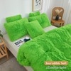 XeGe Faux Fur Throw Pillow Covers, Luxury Fluffy Plush Green