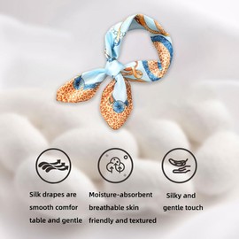 EORPAVU Women's Head Scarves, Women's Scarf Headscarf, Women's Silk Headscarf, Hair Scarf, Neckerchief, Sleeping Ring, 50 x 50 cm (Pack of 6), multicoloured