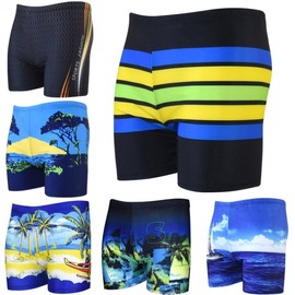Men's Plus Size Boxer Swim Trunks - Fashion Quick Dry Breathable Swimwear Loose XL [45.00 Kg-65.00 Kg]/Multi-color Assorted 10ea