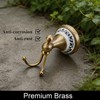 NEWRAIN Towel Hooks for Bathrooms, Wall Mounted Antique Brass Towel