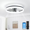 VOLISUN Low Profile Ceiling Fans with Lights and Remote, Bladeless