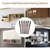 6PCS Premium Concealed Floating Shelf Brackets, Heavy Duty Invisible Supports